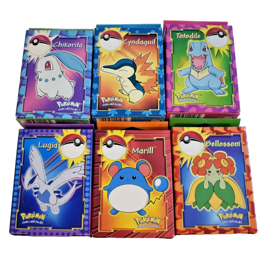 Pokemon Lot of 6 Gen 2 50 Piece Puzzles Lugia Johto Starters MB New Sealed